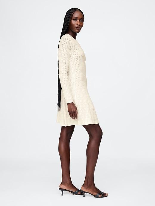 CashSoft Pointelle Mini Sweater Dress Product Image