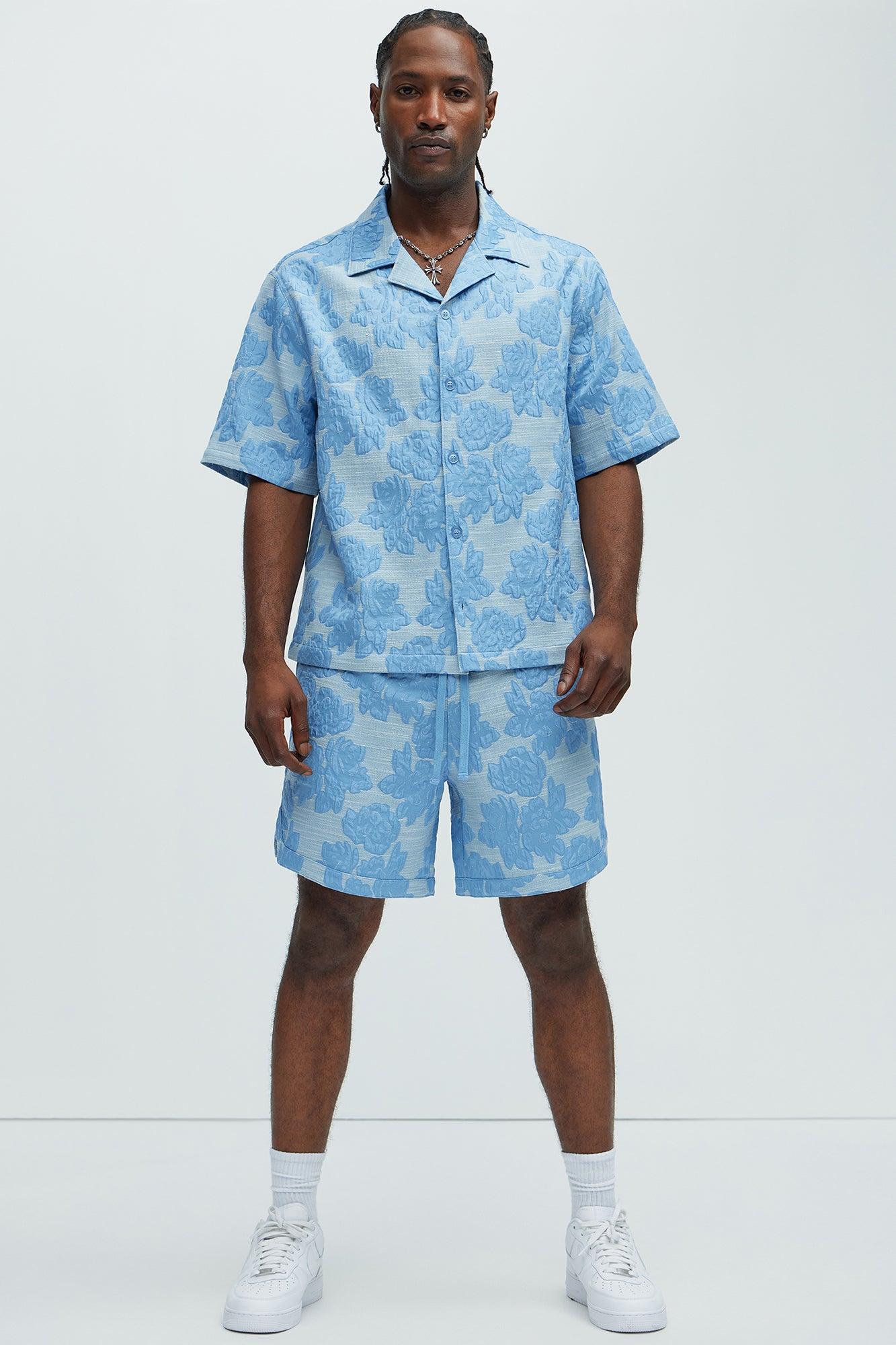 Bartlett Jacquard Shorts - Blue/combo Product Image