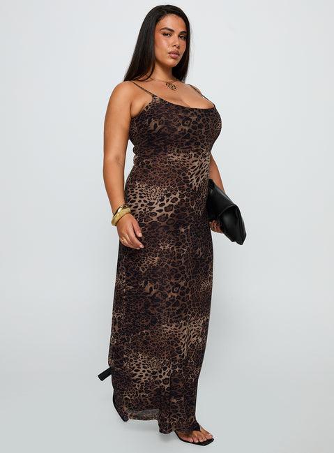 Knox Maxi Dress Leopard Curve Product Image