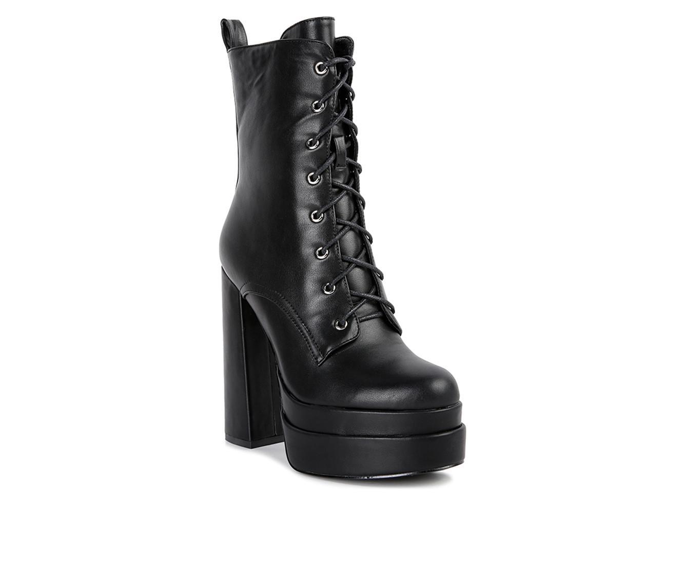 Women's London Rag Meows Lace Up Platform Heeled Boots Product Image