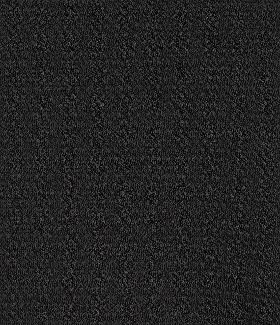 Eileen Fisher Plus Size Organic Cotton Blend Coordinating Waffle Doubleknit High Funnel Neck Long Sleeve Box Top Product Image