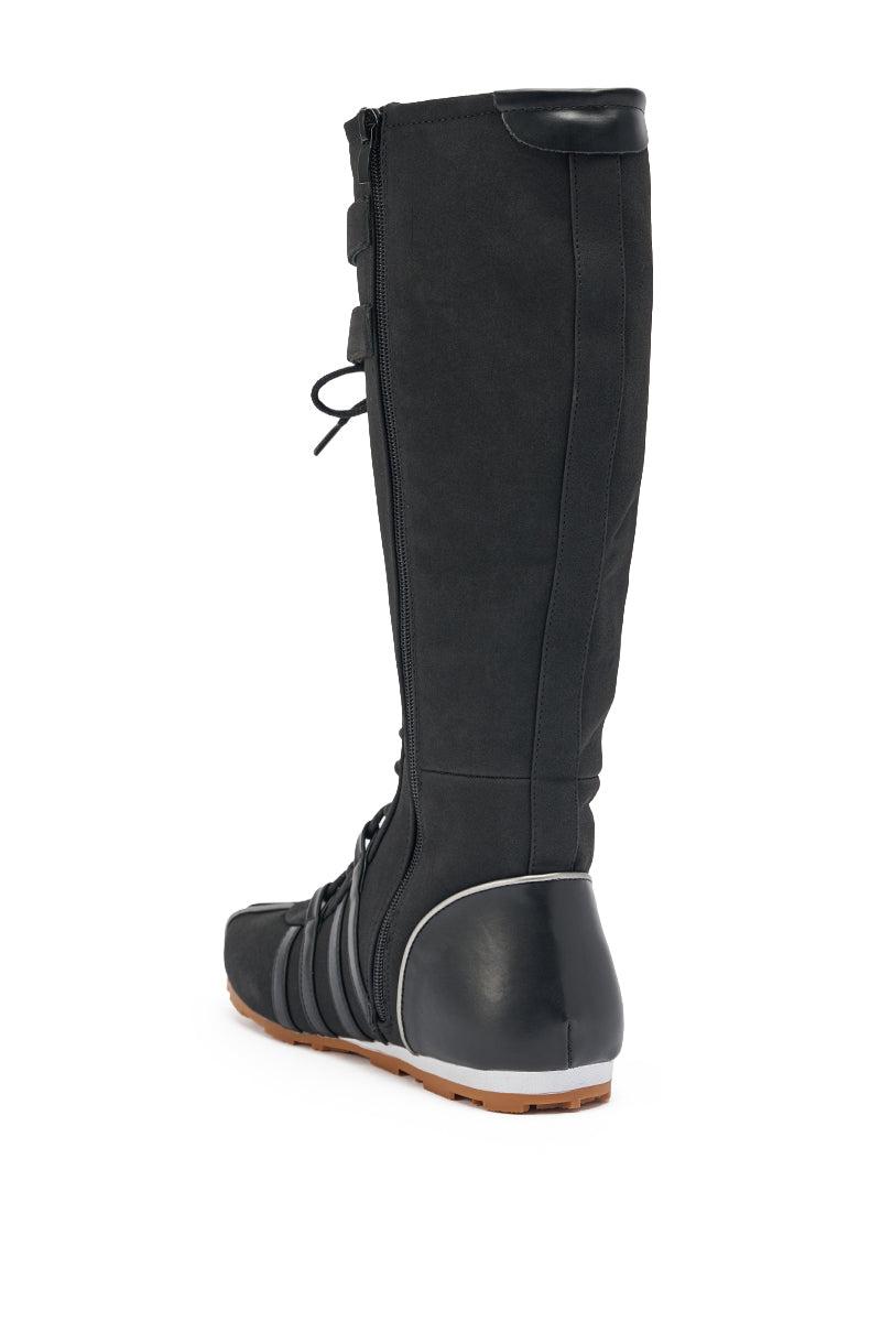 AZALEA WANG OZZY BLACK FLAT SNEAKER Product Image