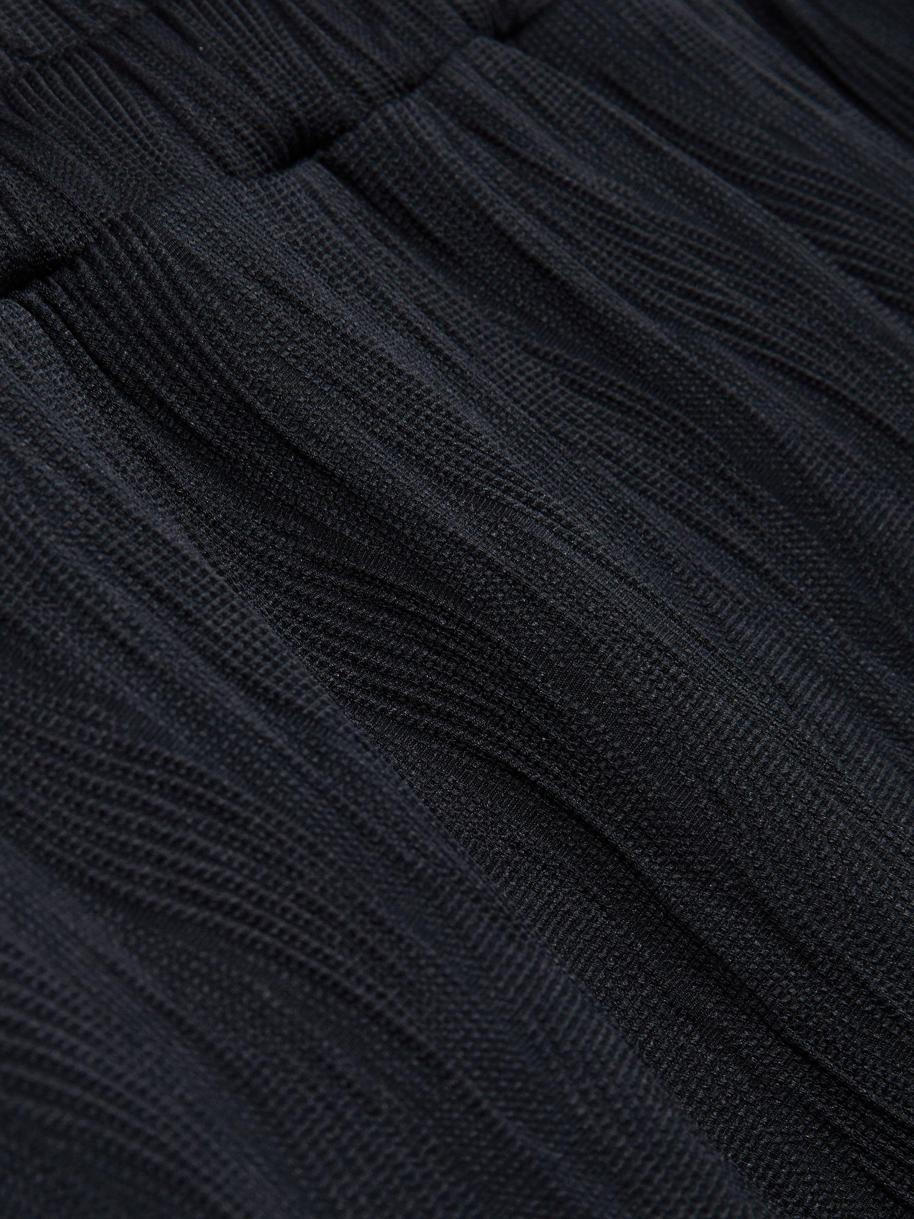 Wave-Jacquard Drawstring Trousers in Navy Product Image