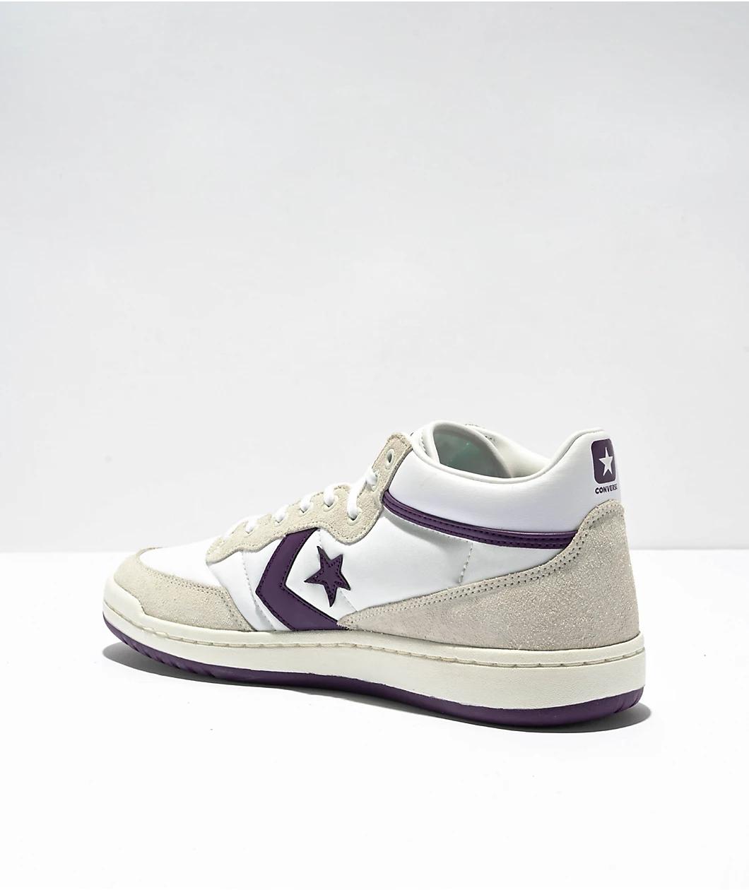 Converse Fastbreak Pro White & Purple Skate Shoes Product Image