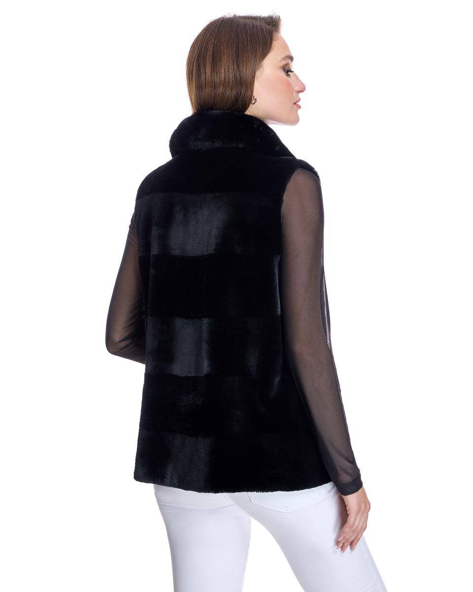 Horizontal Sheared Mink Vest Product Image
