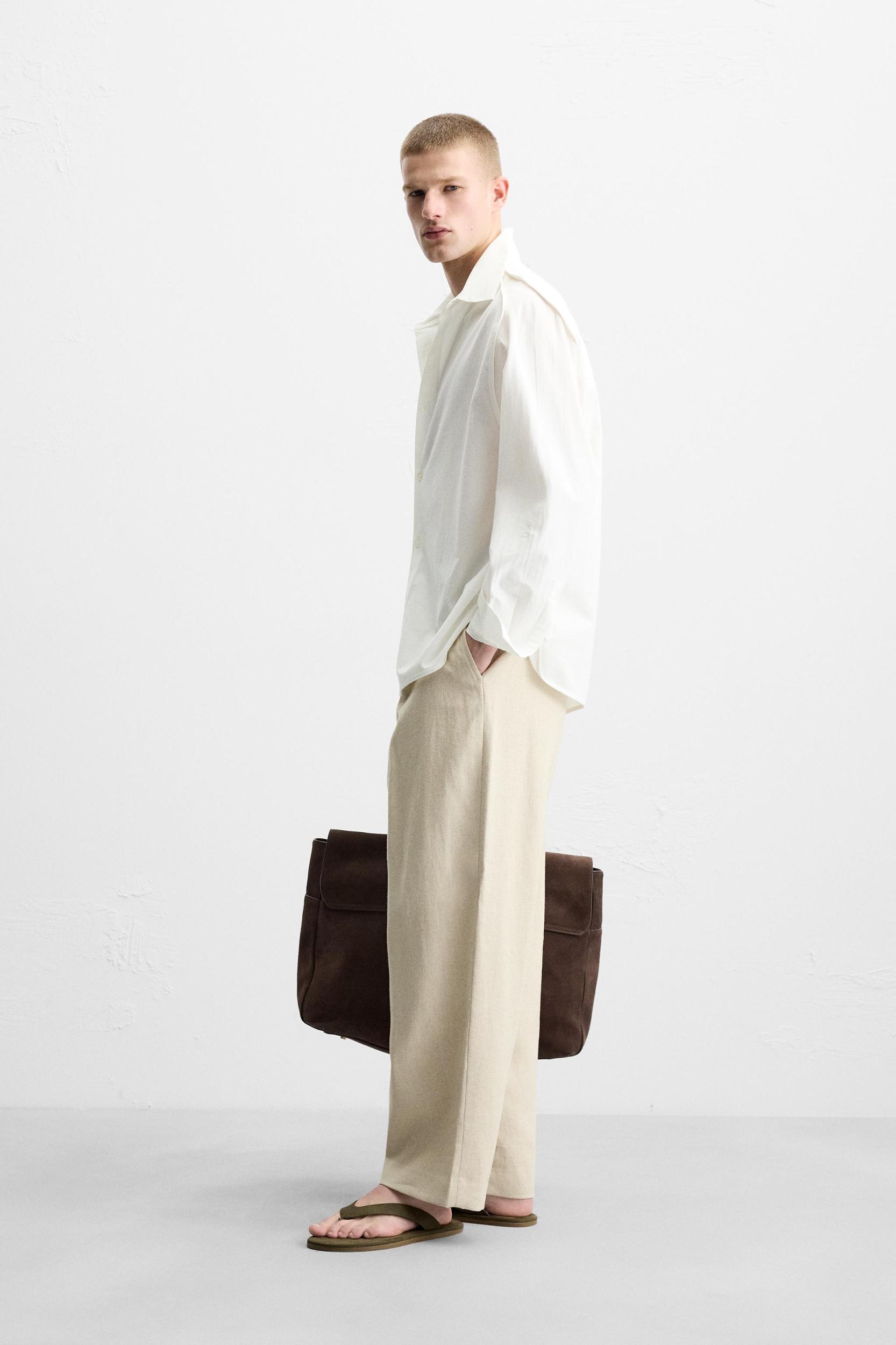 TEXTURED WEAVE SHIRT WITH PIPING Product Image