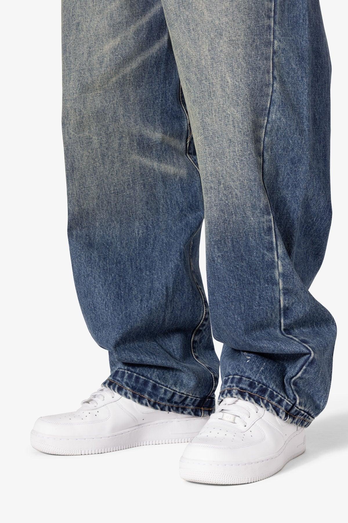 Ultra Baggy Washed Up Denim - Blue Product Image