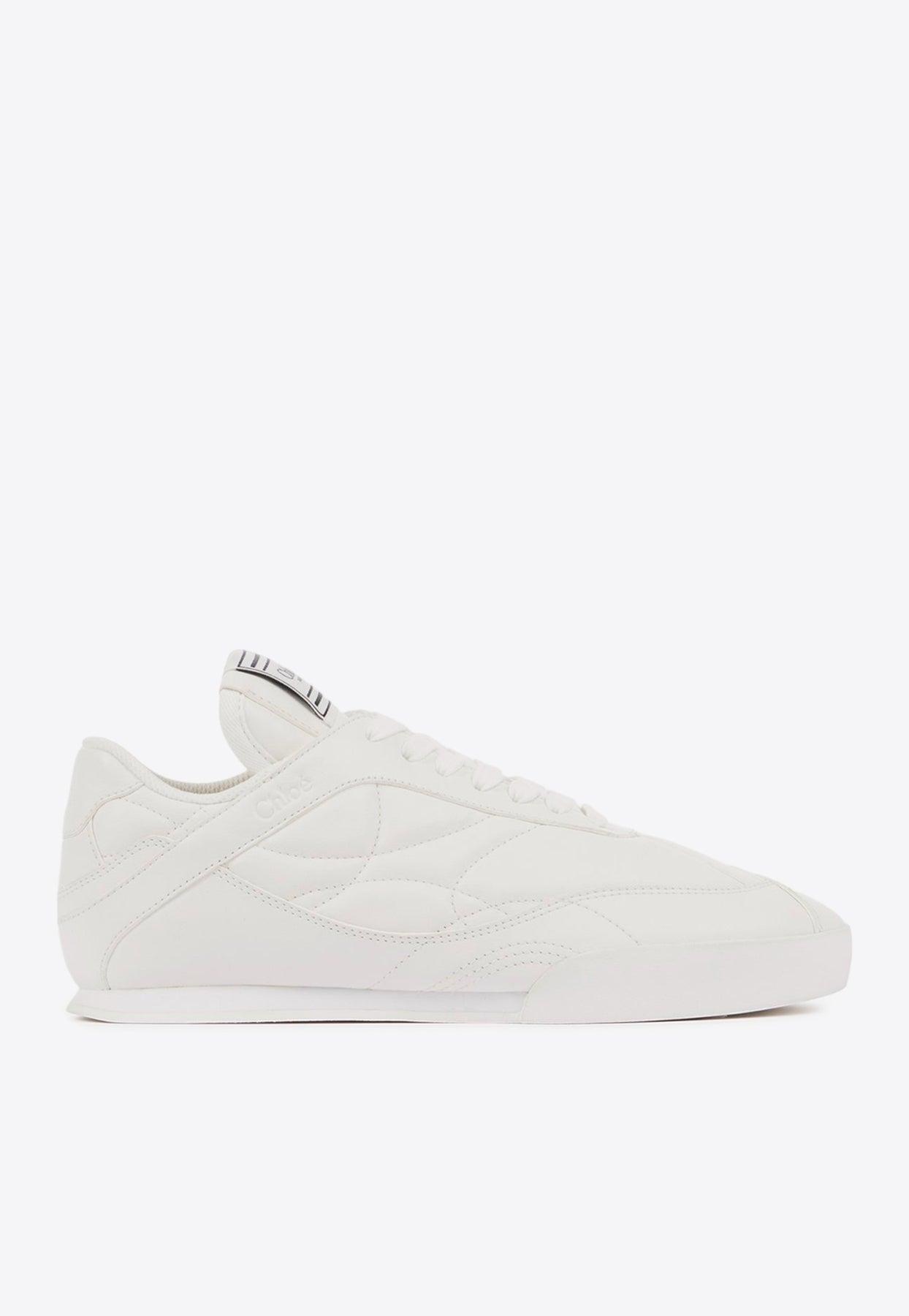CHLOÉ Womens Chloe Kick Brand-patch Leather Low-top Trainers In White Product Image