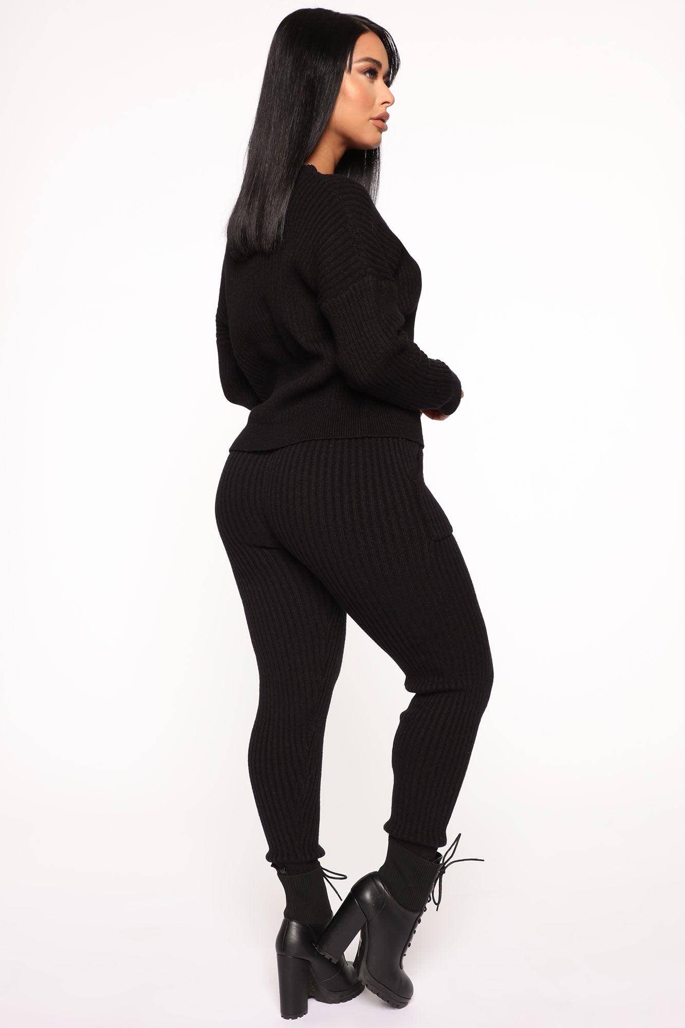Cozy Nights Pant Set - Black Female Product Image