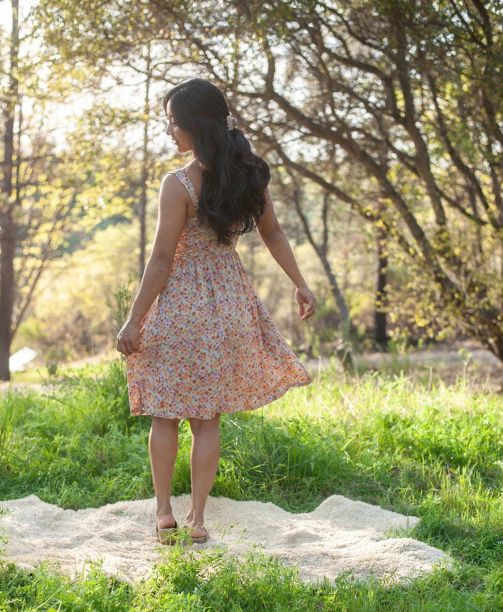 Agnes dress in Oat Linen Product Image