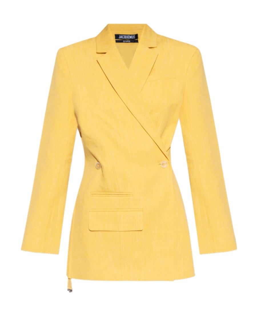 JACQUEMUS La Veste Tibau Crossover Blazer In Yellow Product Image