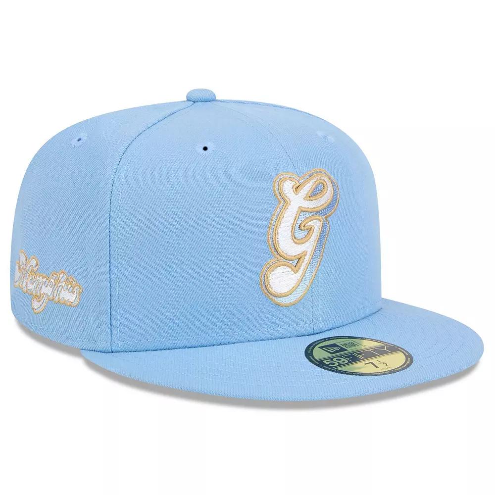 Men's New Era  Light Blue Memphis Grizzlies 2024/25 City Edition Alternate 59FIFTY Fitted Hat, Size: 7 1/8, Grz Light Product Image