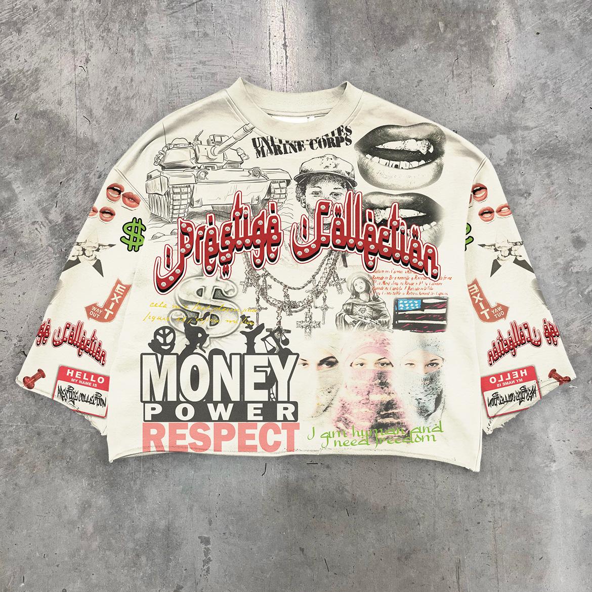 Men's Real Wise Vintage Graphic Cotton Oversized Hoodie Product Image