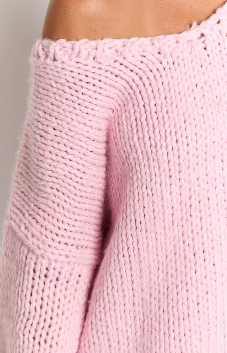 Delvey Light Pink Chunky Knit Sweater Baby Product Image