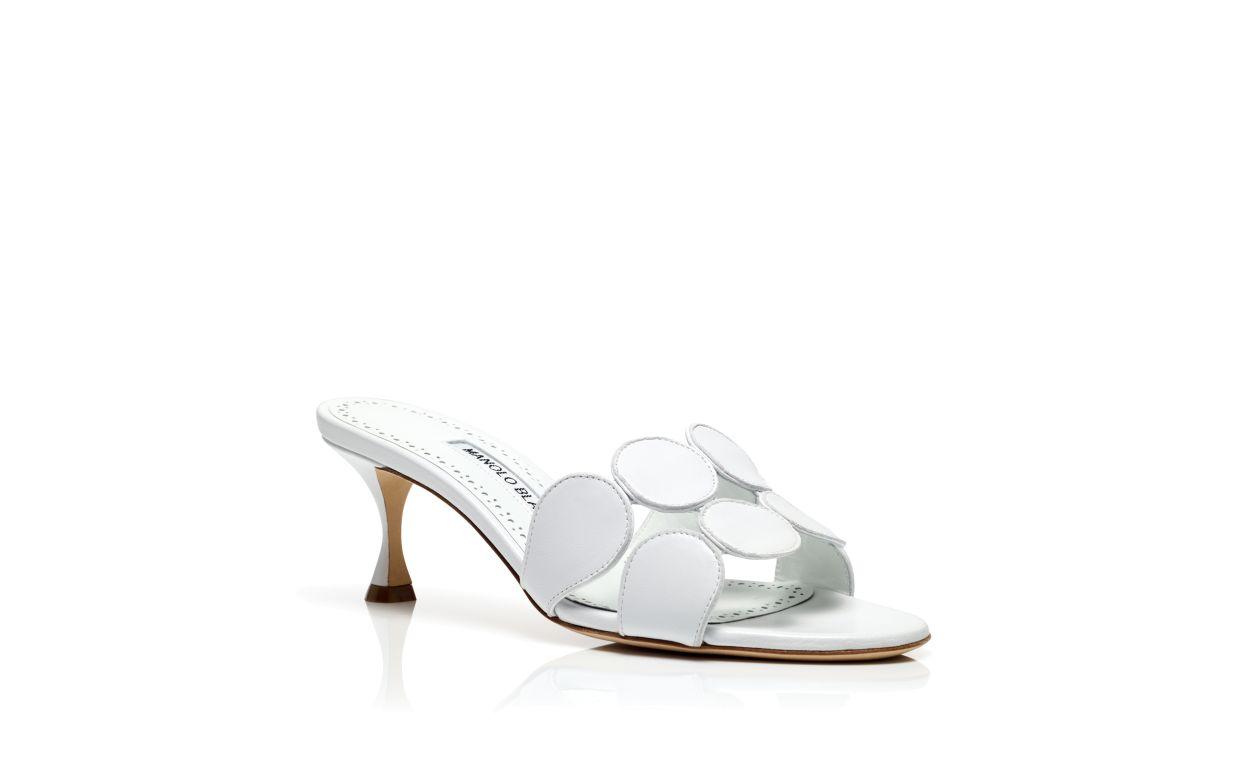 HARIBALMU White Nappa Leather Mules Product Image