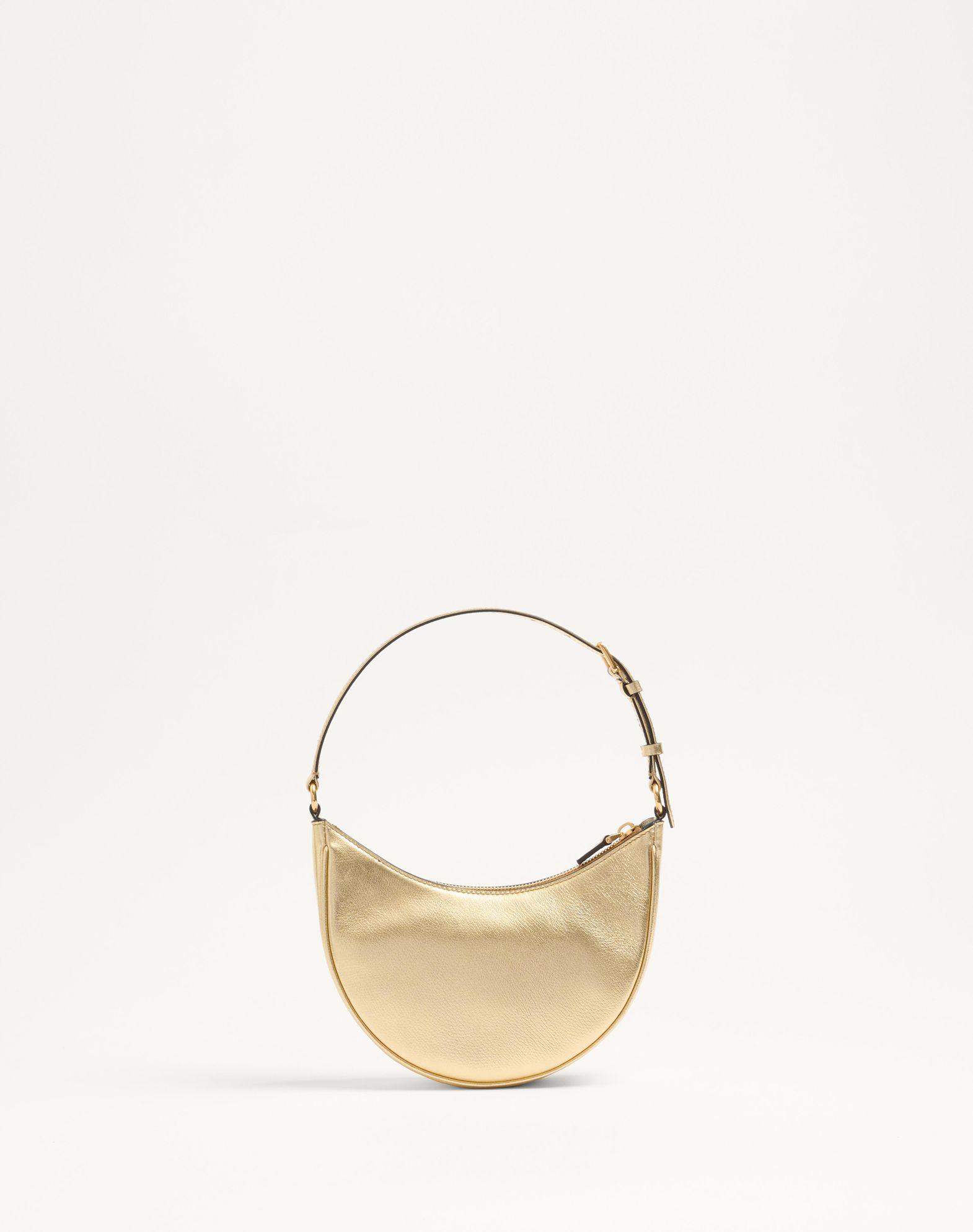 Vlogo Signature Mini Hobo Bag In Laminated Grainy Calfskin Product Image