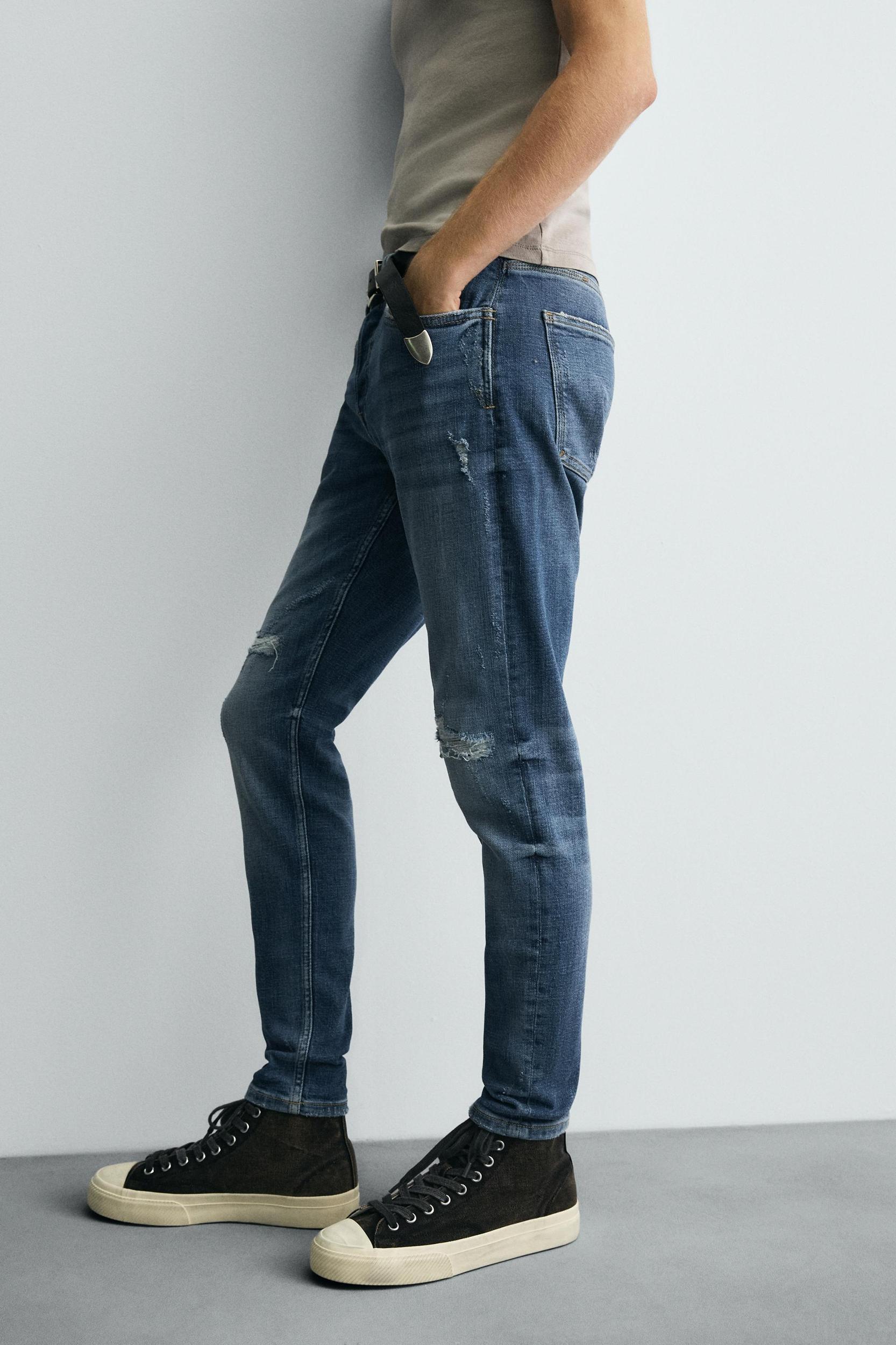 RIPPED SKINNY FIT JEANS Product Image