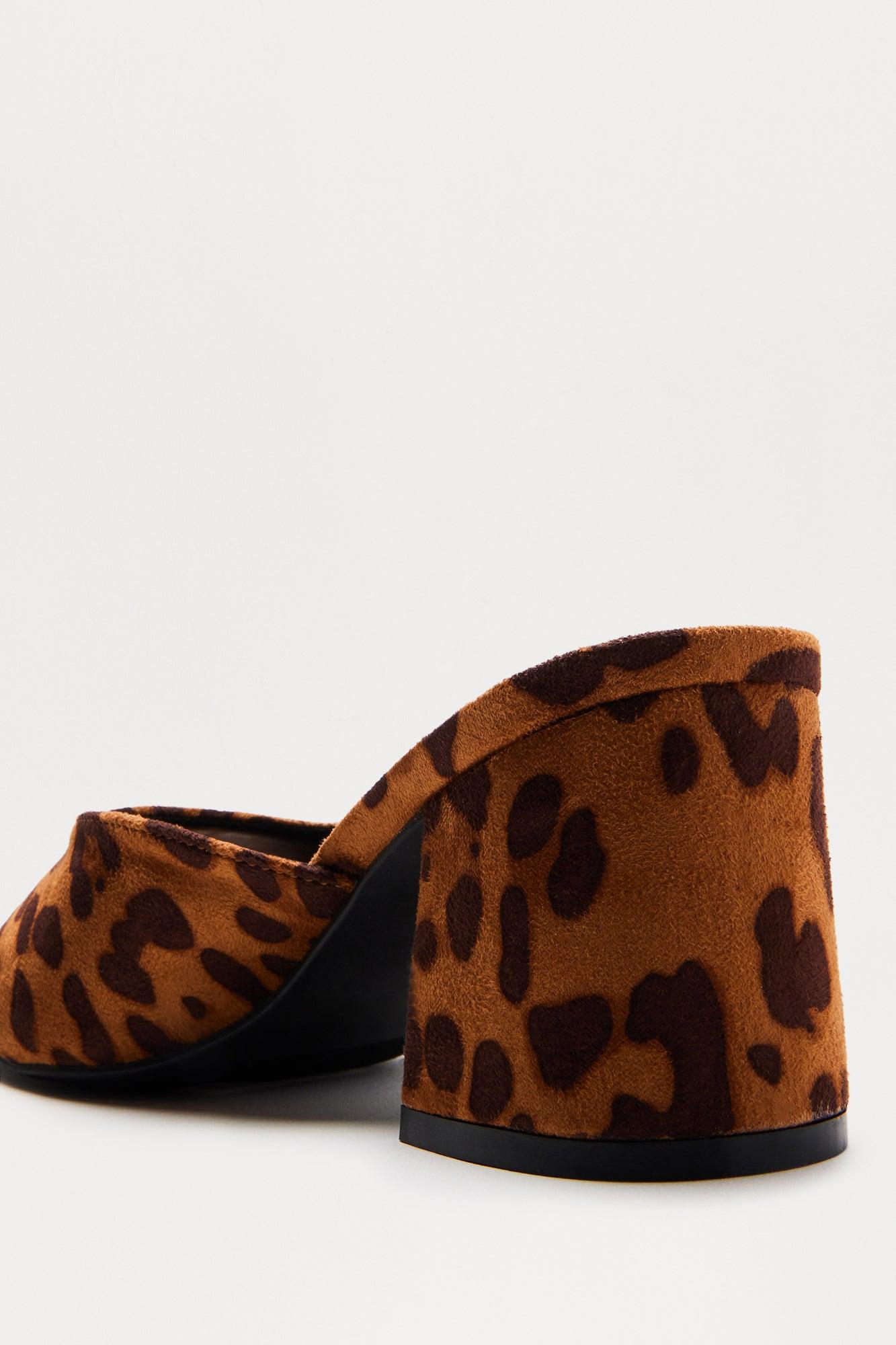 Elda Heeled Mules - Leopard Product Image