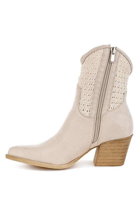 Bimmy Woven Pointy Western Boots Product Image