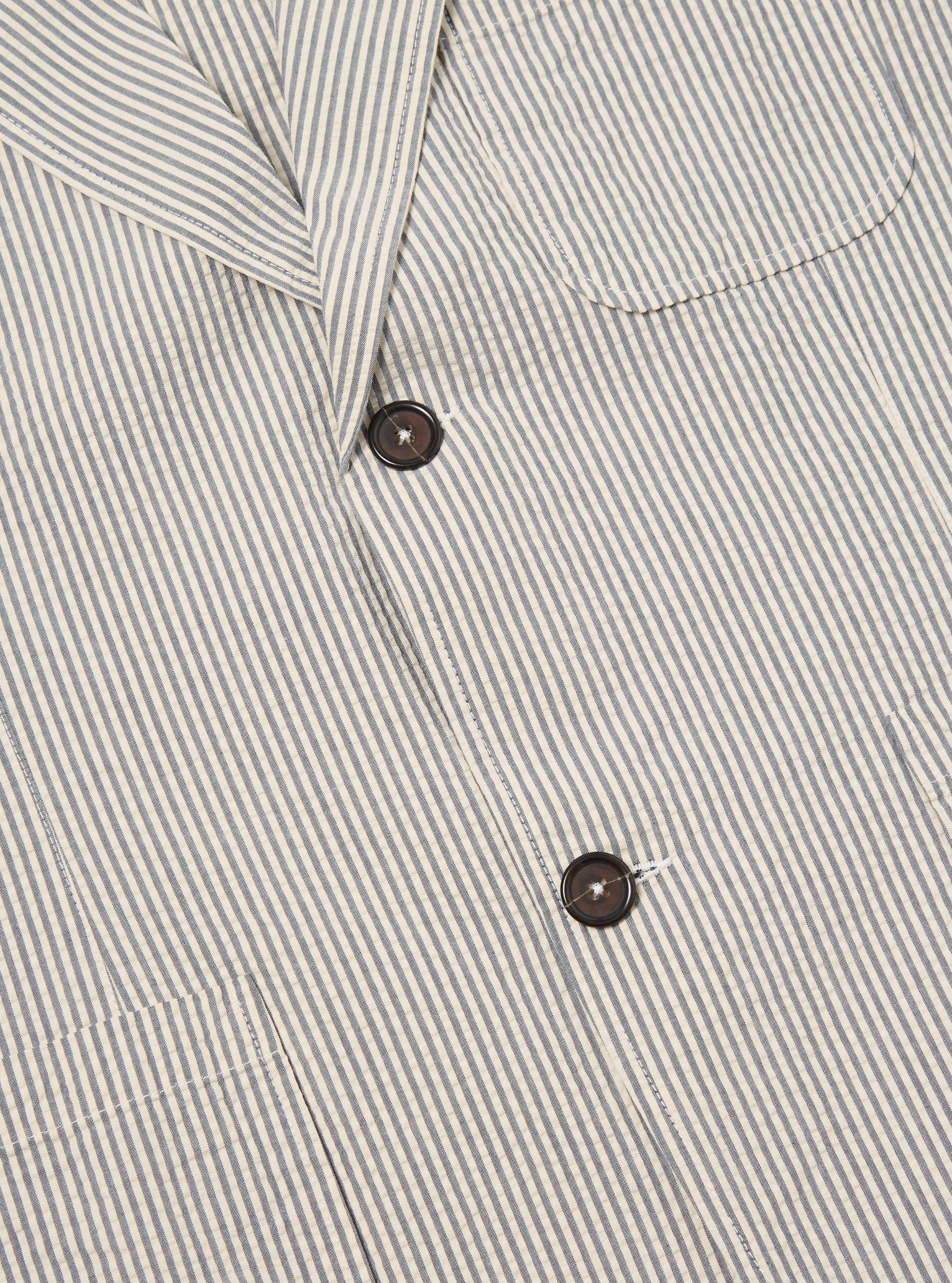 Grey Derby Stripe Two Button Jacket Product Image