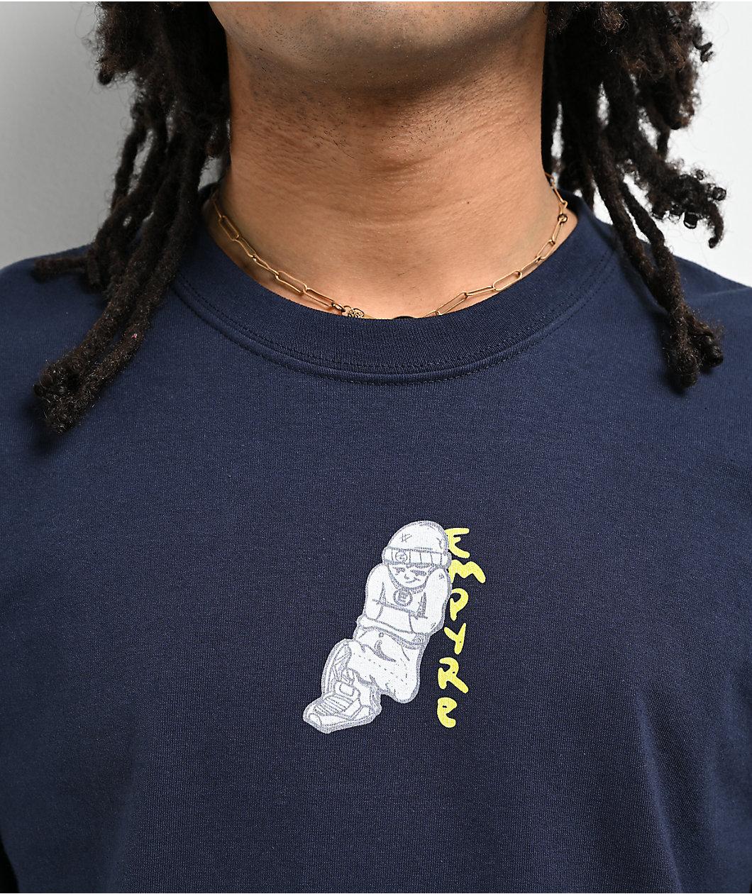 Empyre Hide Navy Blue Long Sleeve T-Shirt Product Image