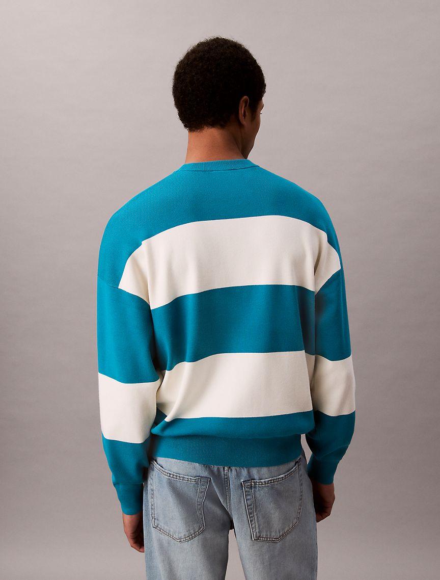 Tech Knit Stripe Relaxed Sweater Product Image