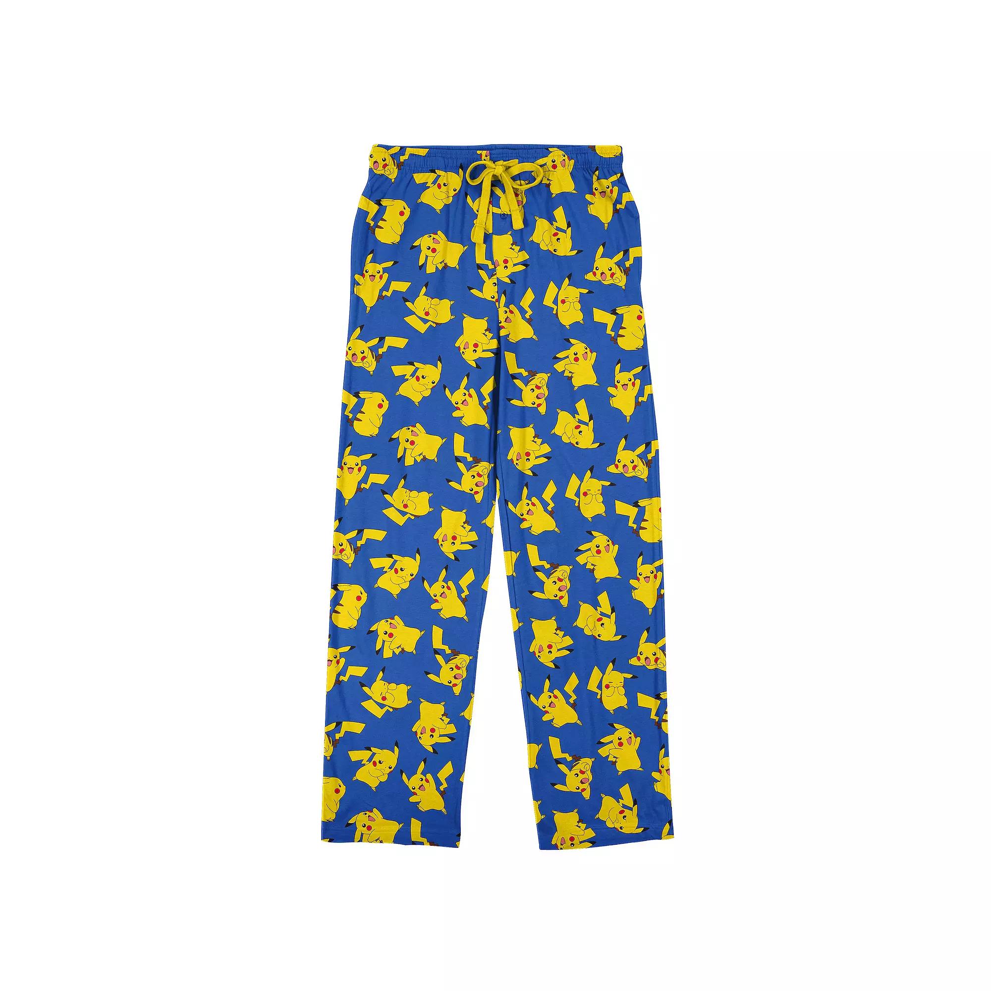 Men's Pokemon Happy Pikachu Pajama Pants, Size: Small, Blue Product Image