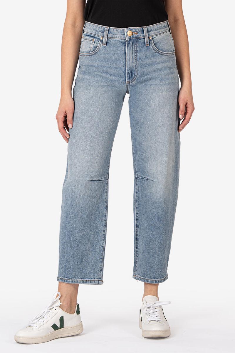 Ashley High Rise Slouchy Barrel Straight Leg- Decency Wash Product Image