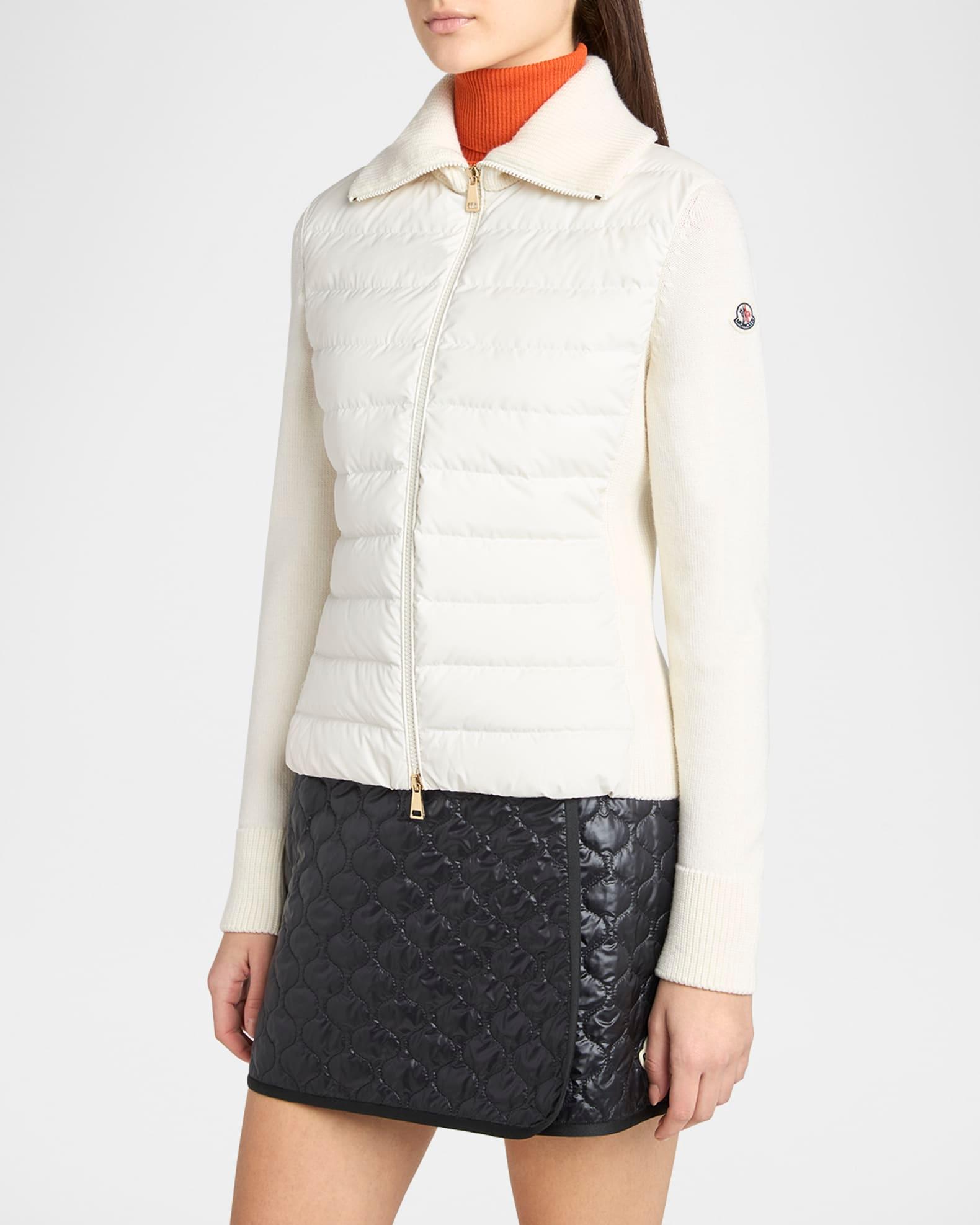 Padded Wool Zip-Up Cardigan  Product Image