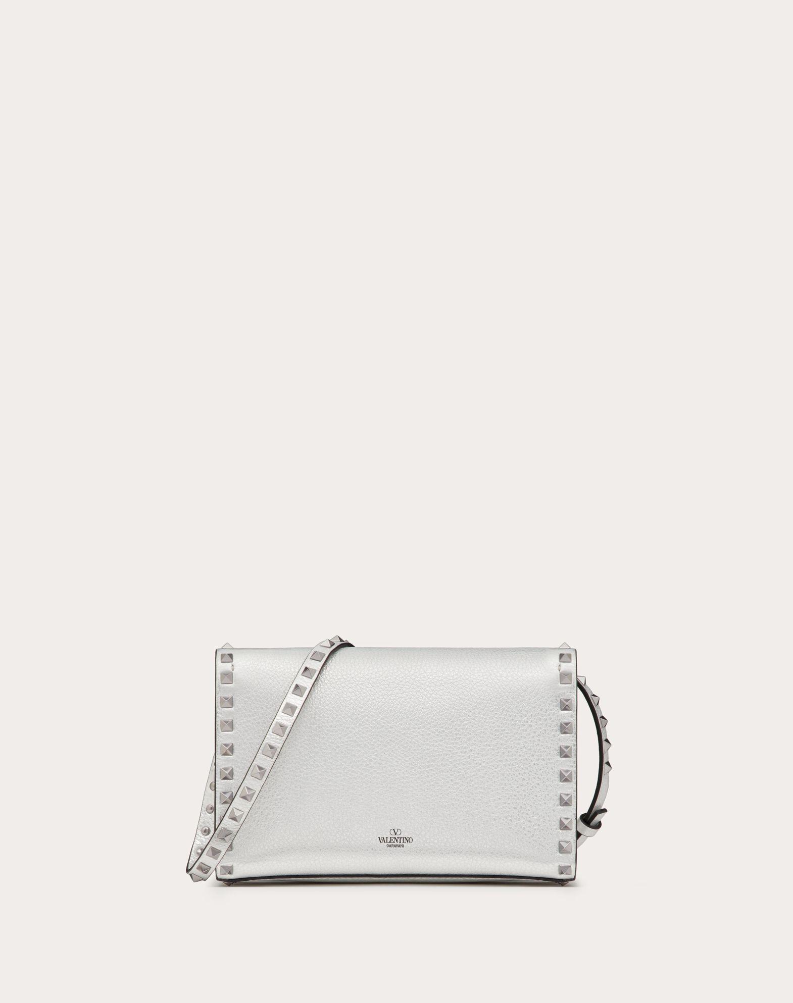 Small Rockstud Grainy Calfskin Crossbody Bag Product Image