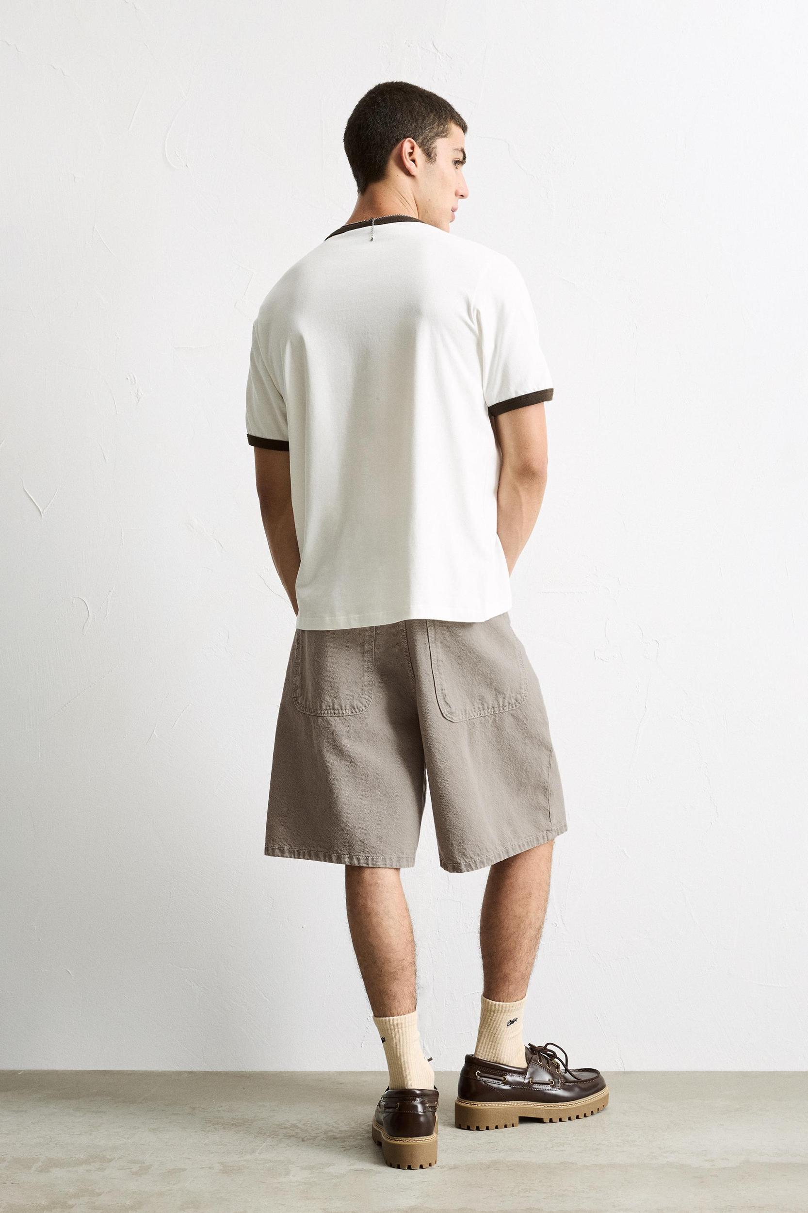 Baggy denim Bermuda shorts Product Image