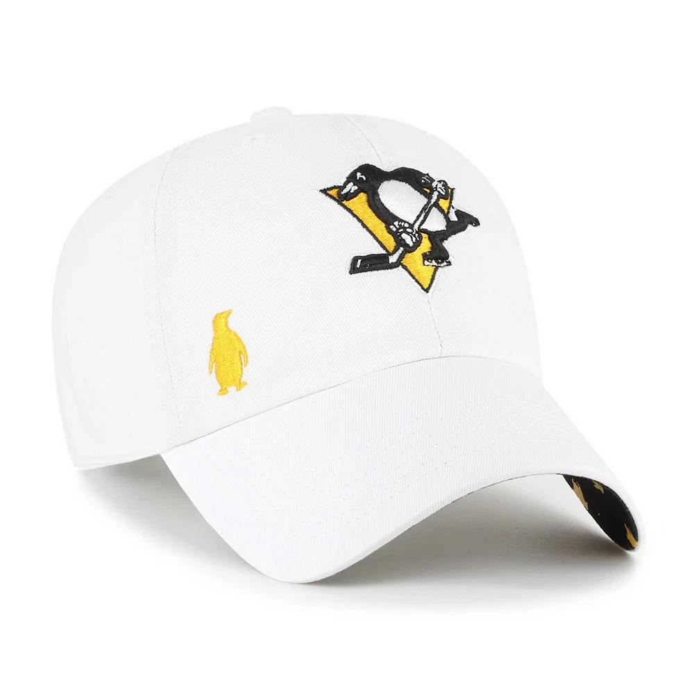 Women's '47 White Pittsburgh Penguins Confetti Clean Up Adjustable Hat Product Image