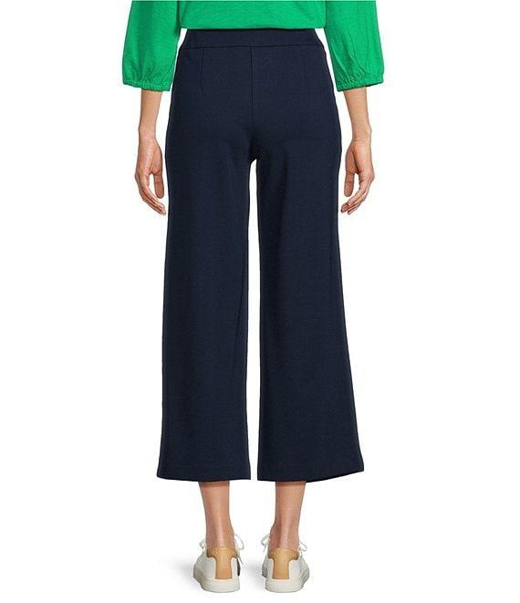 Allison Daley Light Weight Ponte Wide Leg Pull-On Crop Pants Product Image