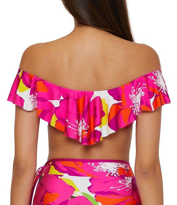 Trina Turk Bloom High Waist Sash Tie Swim Bottom Product Image
