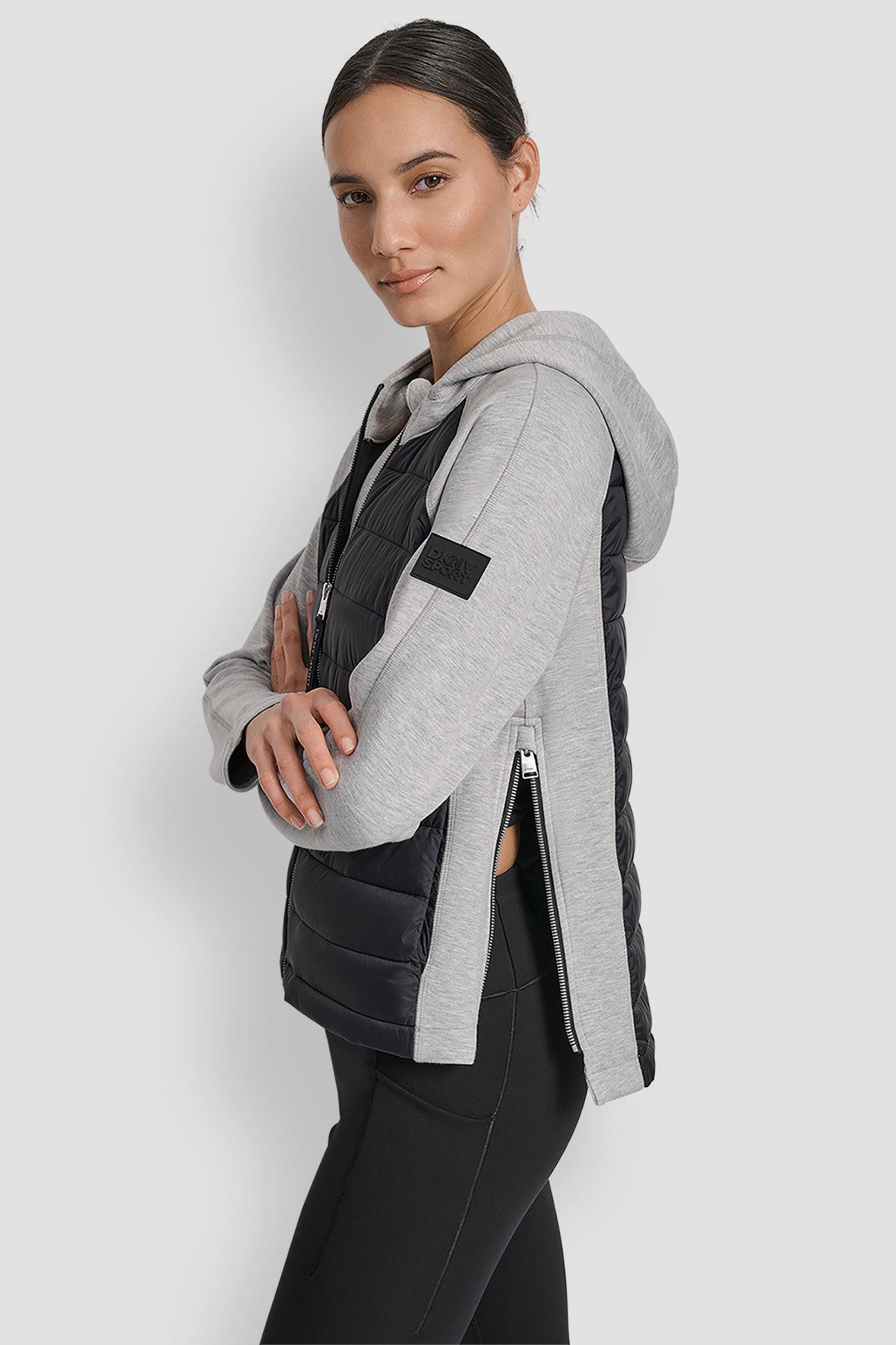 MIXED MEDIA HOODED HI LOW JACKET Product Image