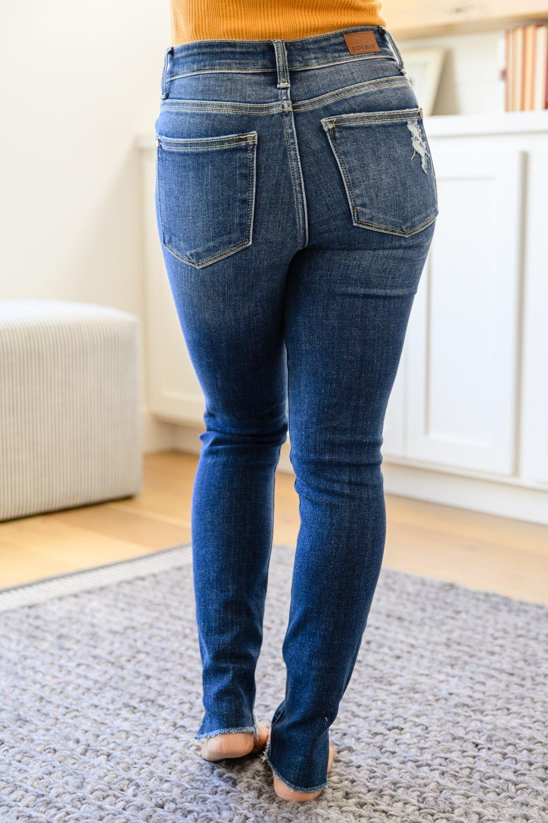 Annalise Slanted Raw Hem Skinny Jeans (Online Exclusive) Product Image