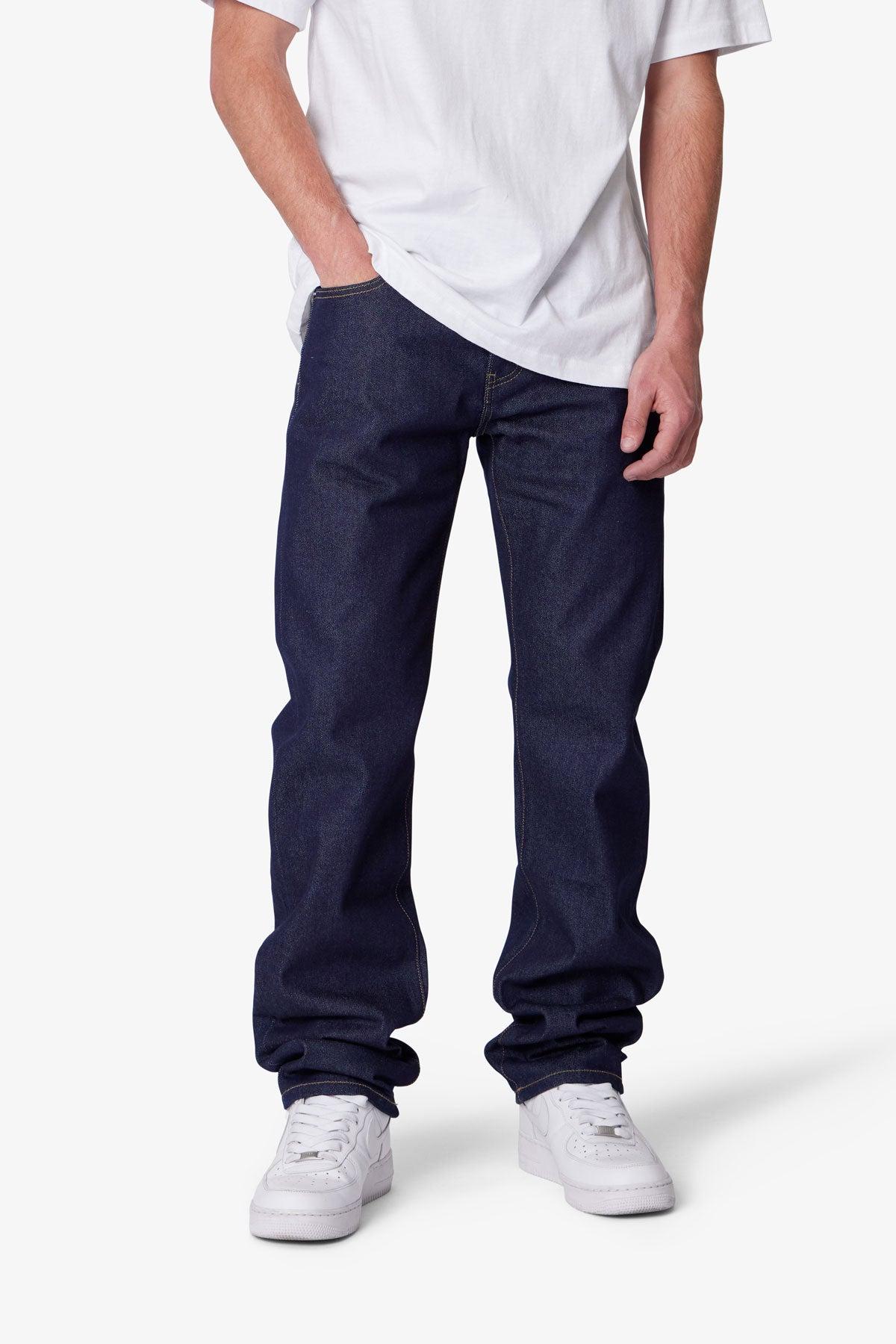 Raw Straight Denim - Rinsed Indigo Product Image