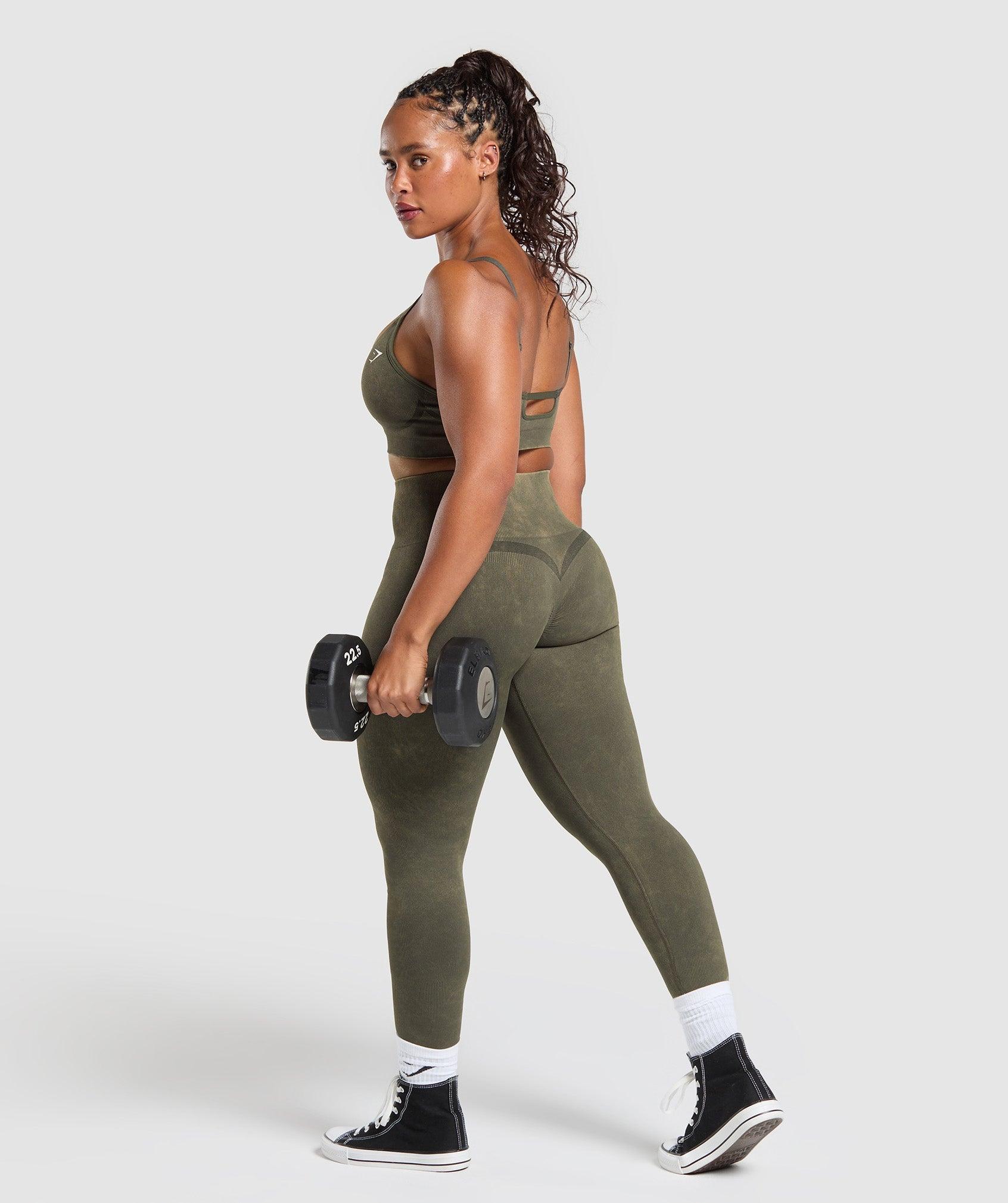 Gymshark Gains Seamless Leggings - Strength Green Female Product Image