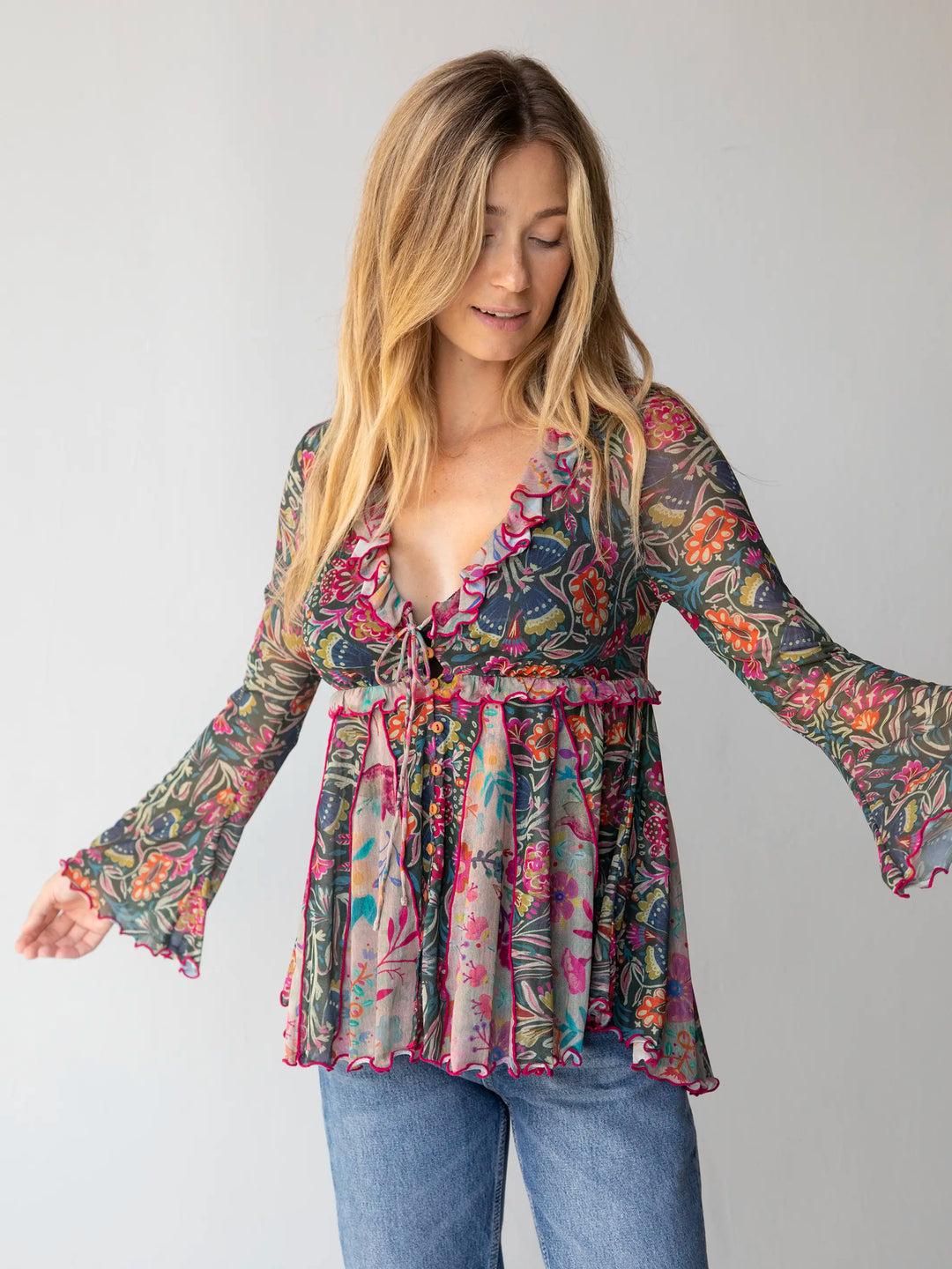 Sierra Ruffle Mesh Top Product Image