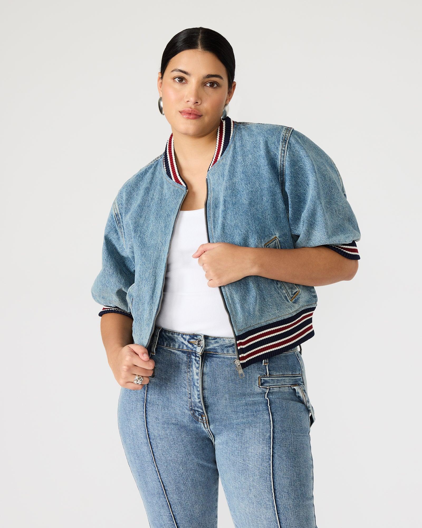 ZAMORA JACKET DENIM MULTI Female Product Image