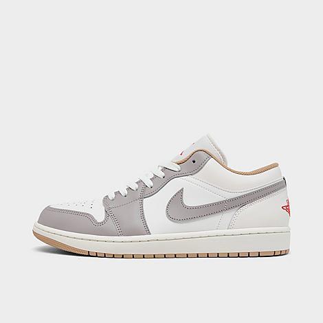 Jordan Mens Jordan AJ 1 Low - Mens Shoes Sail/Fire Red/College Grey Product Image