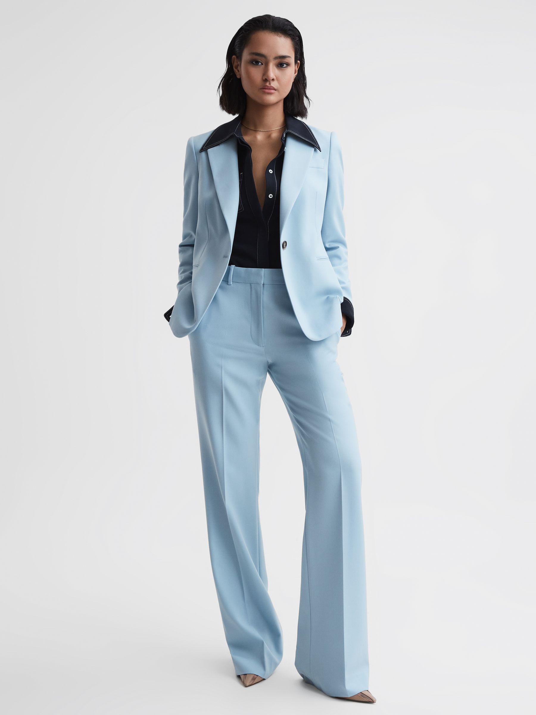 Premium Stitch Detail Fitted Shirt in Navy Product Image