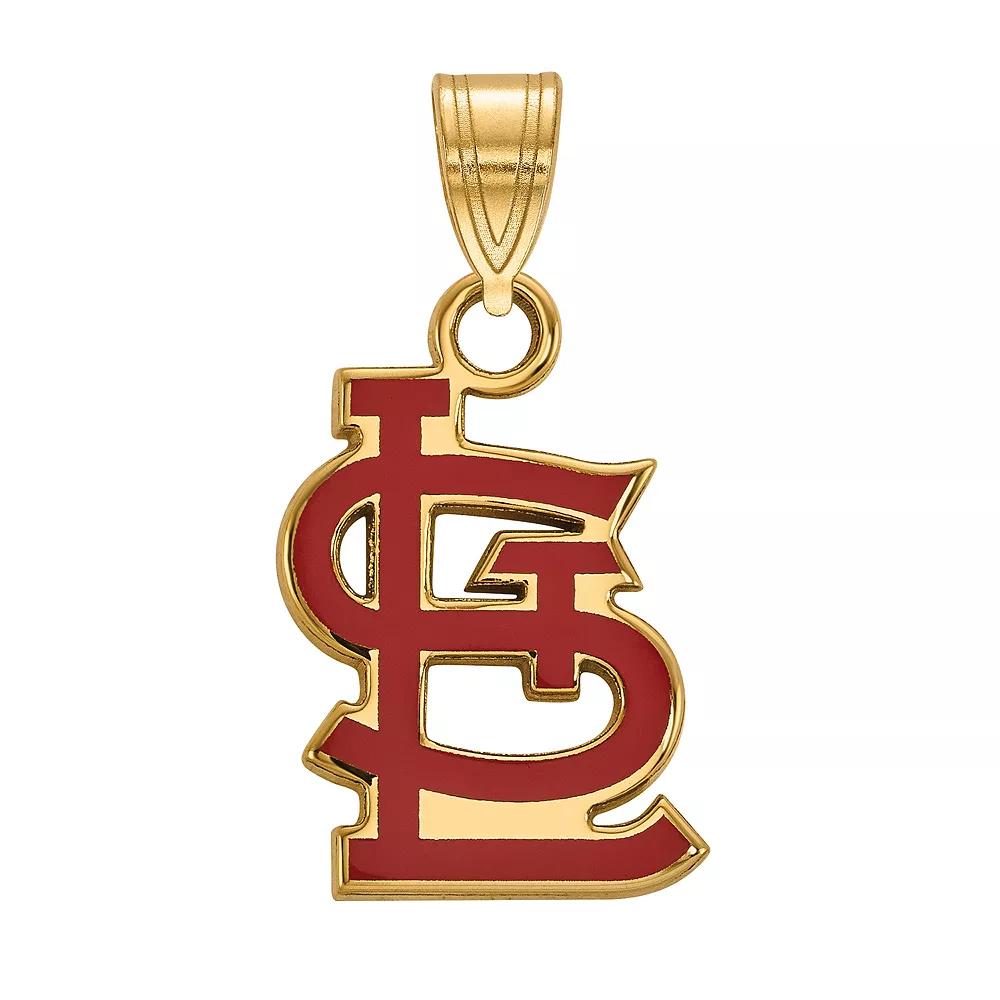 LogoArt Sterling Silver St. Louis Cardinals Small Enameled Pendant, Women's, Size: 17 mm, Gold Tone Product Image