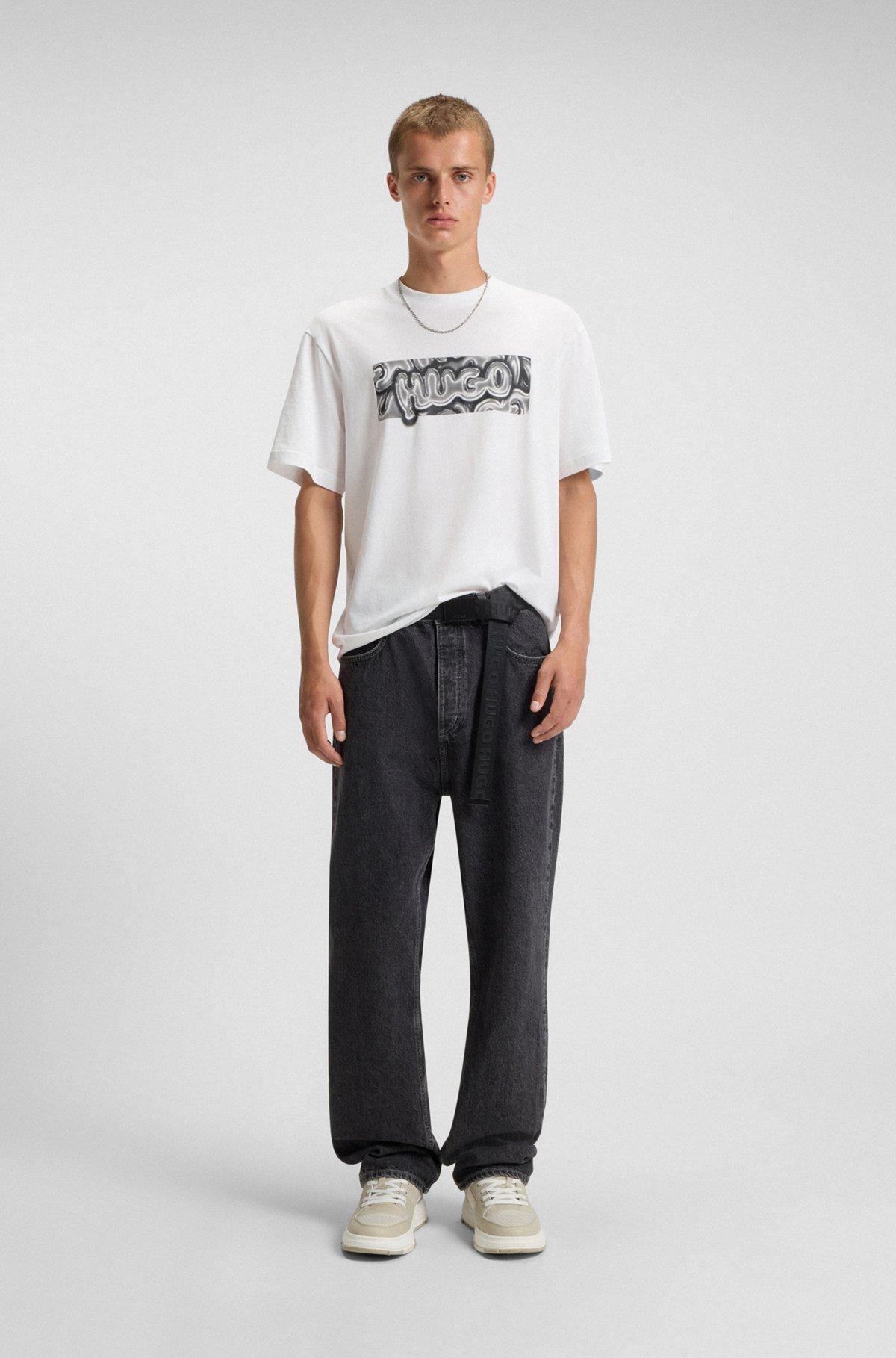 All-gender cotton-jersey T-shirt with graphic print Product Image