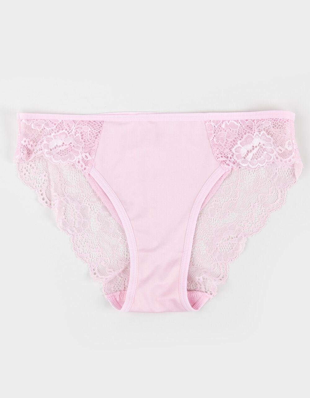 FULL TILT Lace Side Cheeky Panties - BLACK Product Image