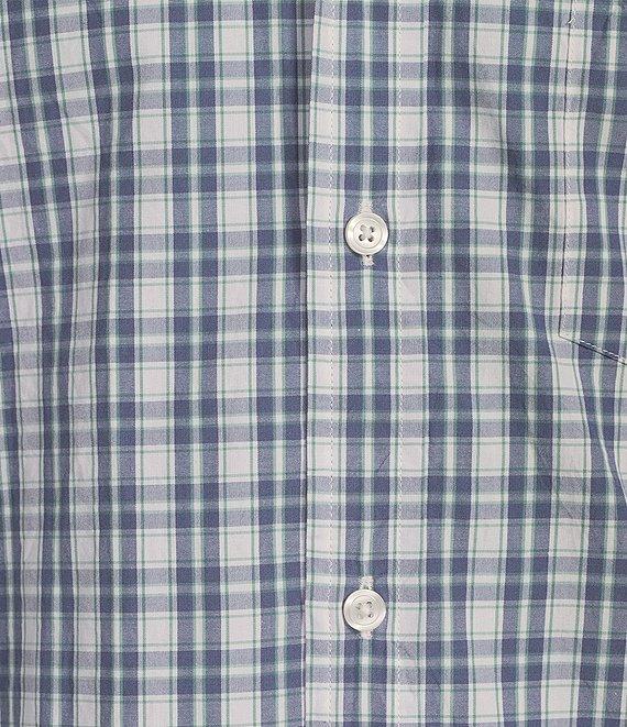 Roundtree & Yorke Long Sleeve Check Pattern Slub Sport Shirt Product Image