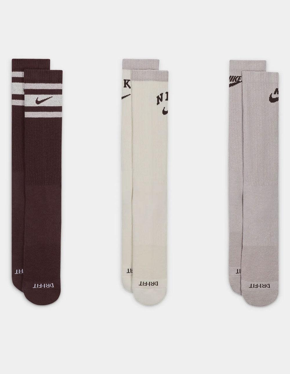 NIKE Everyday Plus 3 Pack Cushioned Crew Socks - BURGUNDY COMBO Product Image
