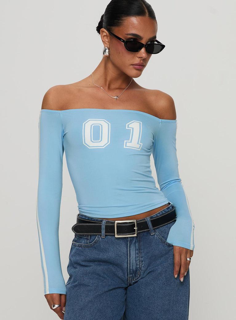 One And Only Long Sleeve Top Blue Product Image