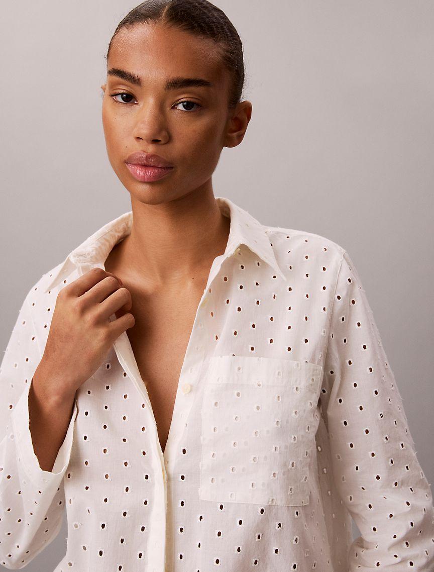 Broderie Anglaise Button-Down Shirt Product Image