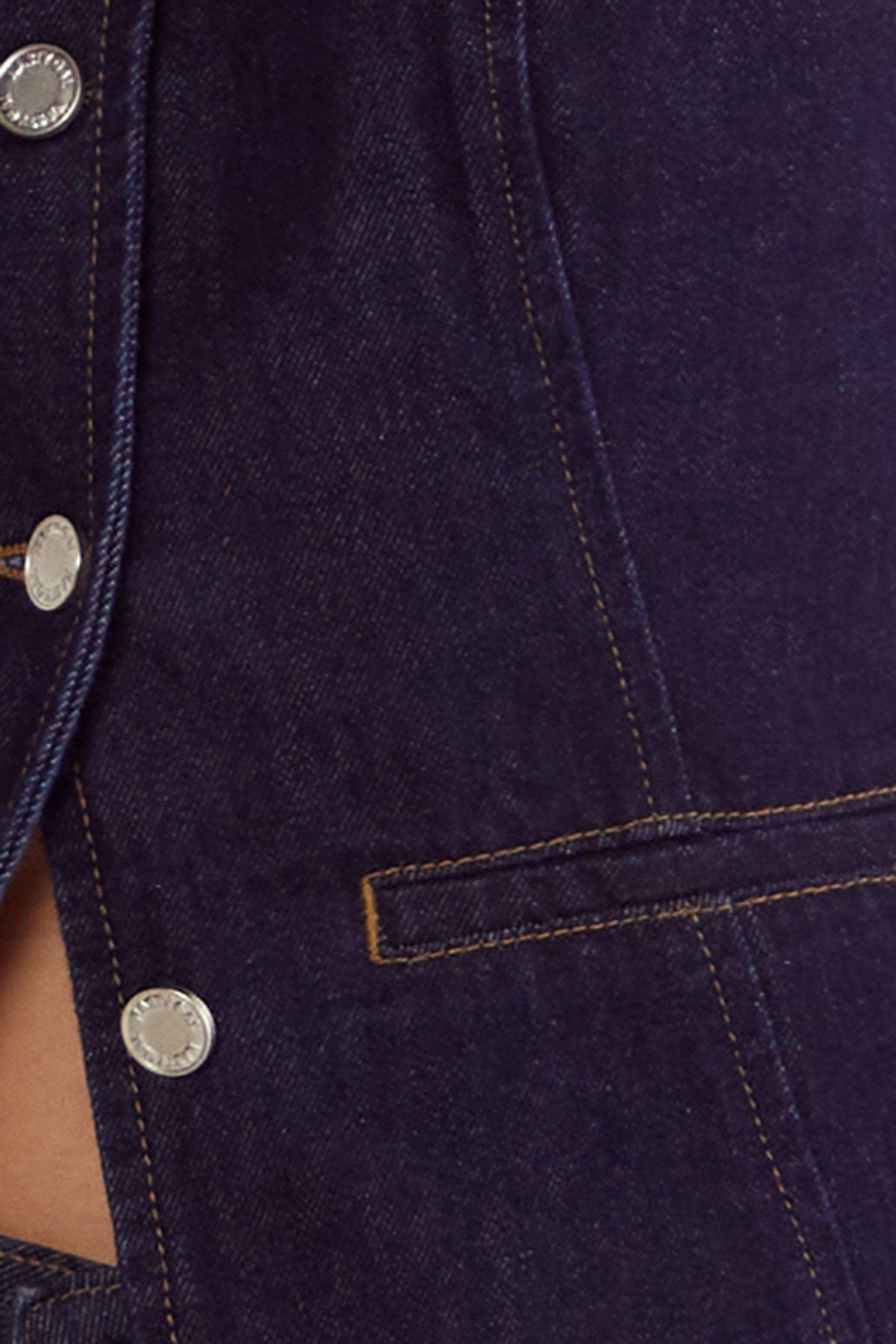 Denim Asymmetric Top Product Image